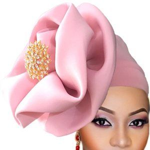 Pink Jeweled Ready to Wear Head Gear